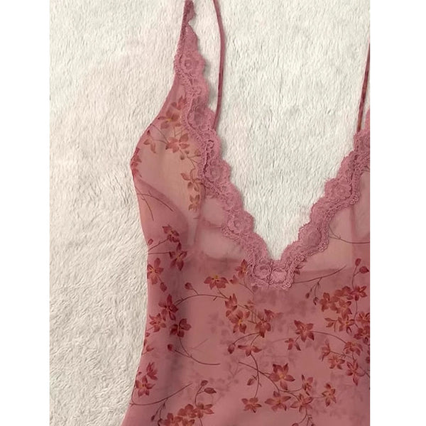 Lace top with floral detail